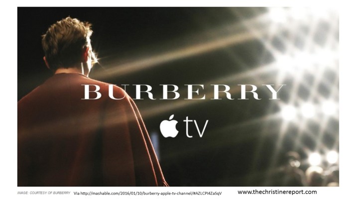 Burberry Men's Show Debuts on Apple TV
