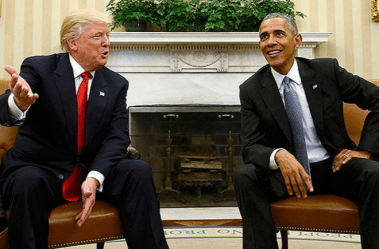 Donald Trump and Barack Obama