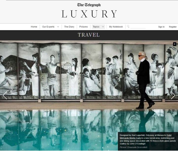 Karl Lagerfeld collaborates with Hotel Metropole in Monaco